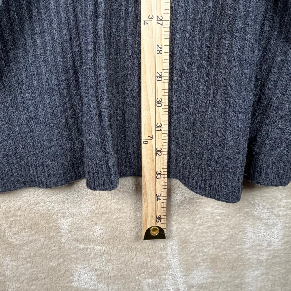 Offline‎ by Aerie Womens Gray Ribbed Knit Open Front Oversized Cardigan M Poncho - Picture 7 of 7